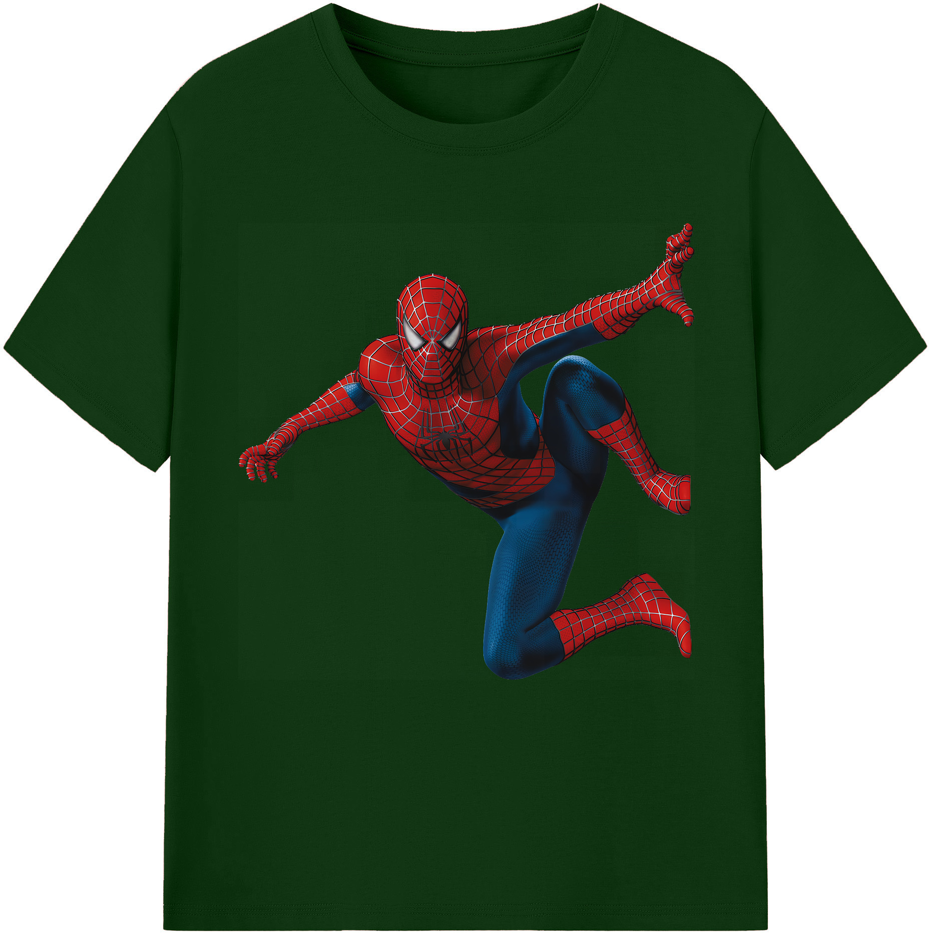 （画像用） Spider Man スパイダーマン 綿100％半袖Tシャツ（フロントプリント）